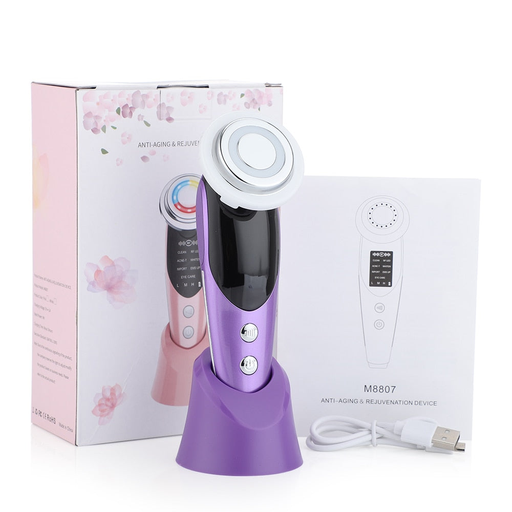 7-in-1 Anti-Aging Light Therapy Facial Massager