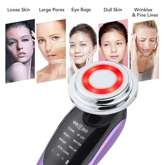 7-in-1 Anti-Aging Light Therapy Facial Massager