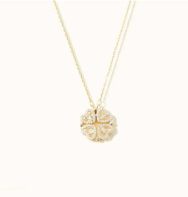 Lucky Clover Heart Necklace